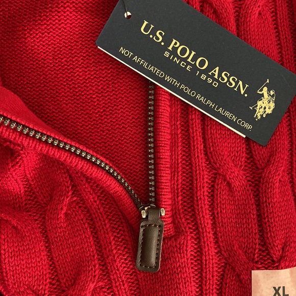 US Polo men’s pull over half zip sweater - Picture 2 of 8